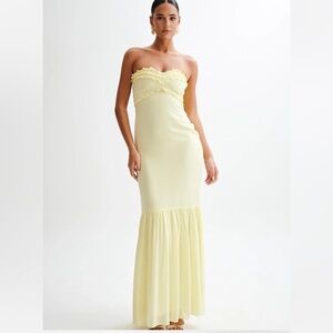 Meshki Olivetti Strapless Chiffon Maxi Dress